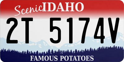 ID license plate 2T5174V