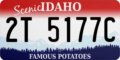ID license plate 2T5177C