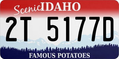 ID license plate 2T5177D