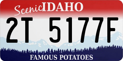 ID license plate 2T5177F