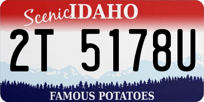 ID license plate 2T5178U