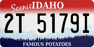 ID license plate 2T5179I