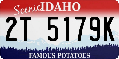 ID license plate 2T5179K