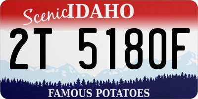 ID license plate 2T5180F