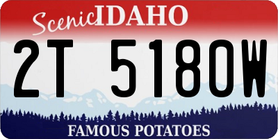 ID license plate 2T5180W
