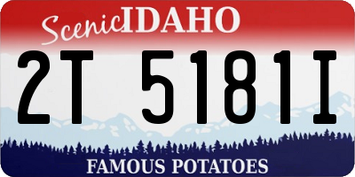 ID license plate 2T5181I