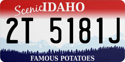 ID license plate 2T5181J