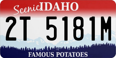 ID license plate 2T5181M