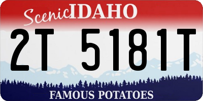 ID license plate 2T5181T