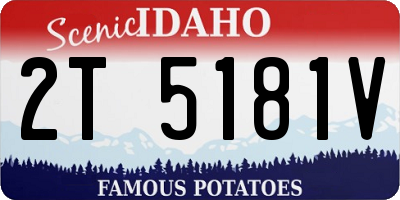 ID license plate 2T5181V