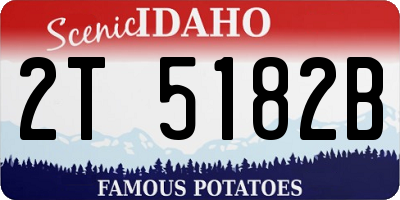 ID license plate 2T5182B