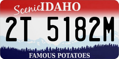 ID license plate 2T5182M