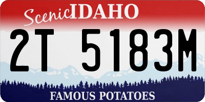 ID license plate 2T5183M