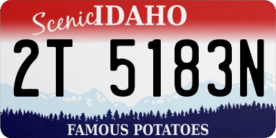ID license plate 2T5183N