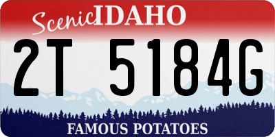 ID license plate 2T5184G