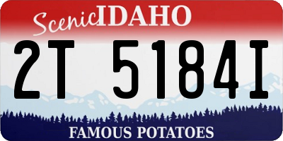 ID license plate 2T5184I