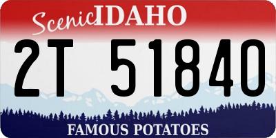 ID license plate 2T5184O