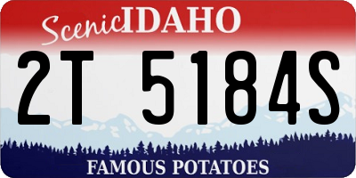 ID license plate 2T5184S