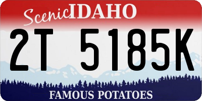 ID license plate 2T5185K