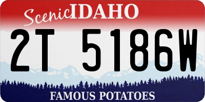 ID license plate 2T5186W