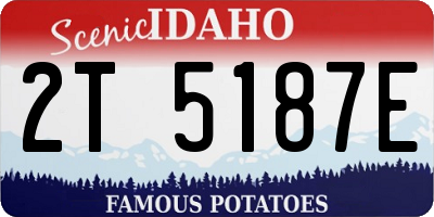 ID license plate 2T5187E