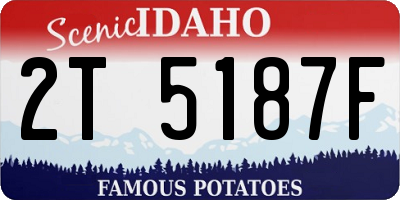 ID license plate 2T5187F