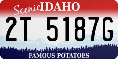 ID license plate 2T5187G