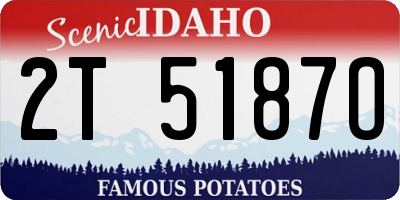 ID license plate 2T5187O