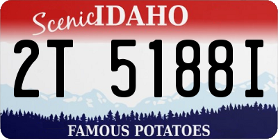 ID license plate 2T5188I