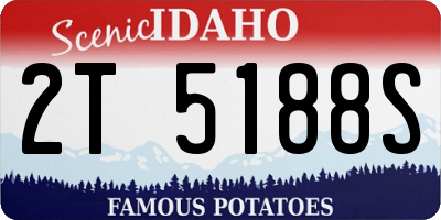 ID license plate 2T5188S