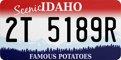 ID license plate 2T5189R
