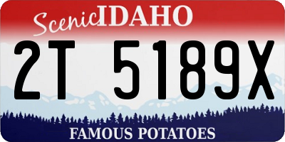 ID license plate 2T5189X
