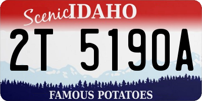 ID license plate 2T5190A