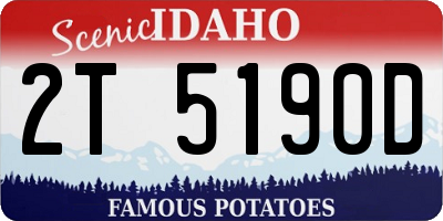 ID license plate 2T5190D