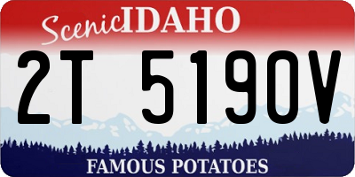 ID license plate 2T5190V