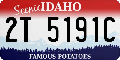 ID license plate 2T5191C
