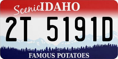 ID license plate 2T5191D