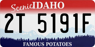 ID license plate 2T5191F