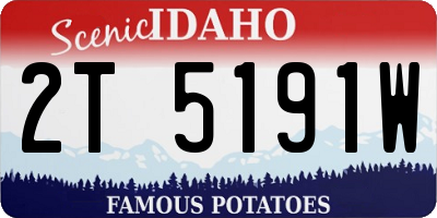 ID license plate 2T5191W