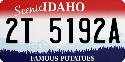 ID license plate 2T5192A