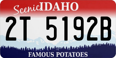 ID license plate 2T5192B
