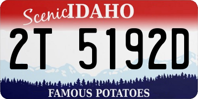 ID license plate 2T5192D