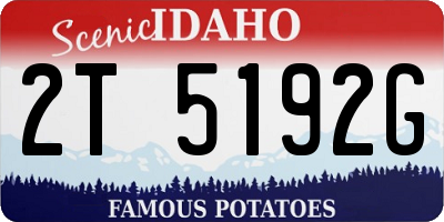 ID license plate 2T5192G