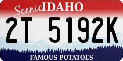 ID license plate 2T5192K