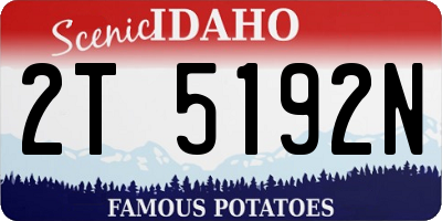ID license plate 2T5192N