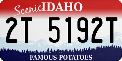 ID license plate 2T5192T