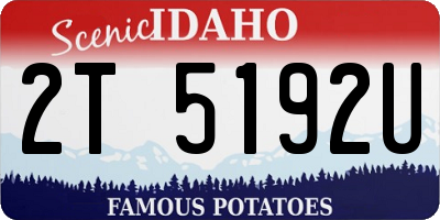 ID license plate 2T5192U