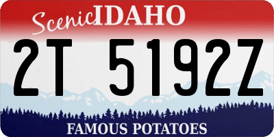 ID license plate 2T5192Z