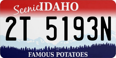 ID license plate 2T5193N