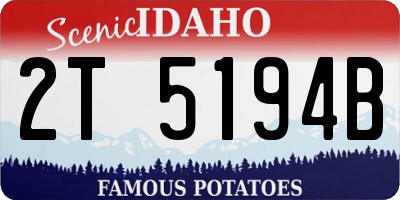 ID license plate 2T5194B